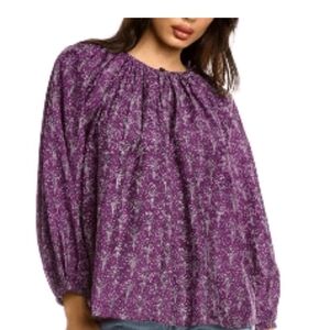 Roller Rabbit Purple Patterned Blouse